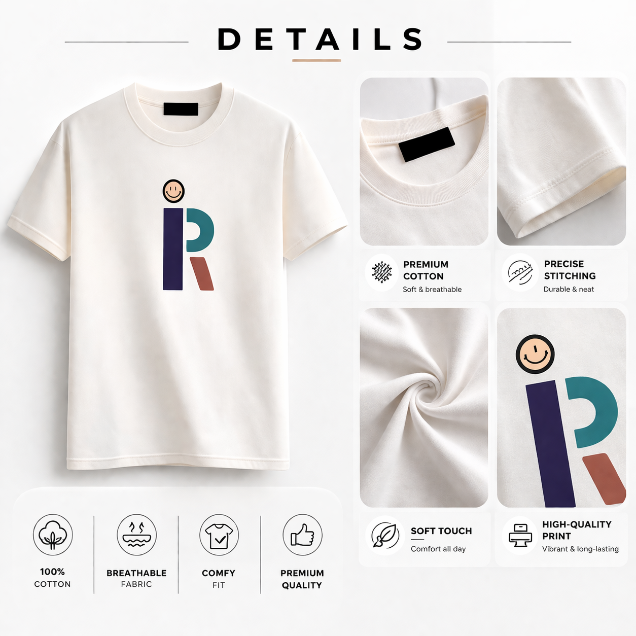 R Interlock Tee – Oversized Fit
